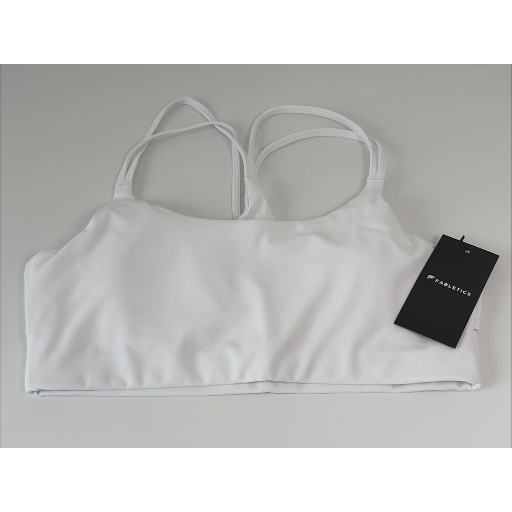 Fabletics Principal Low Impact Bra Classic White Size Medium